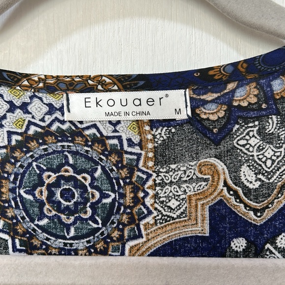 EKOUAER WOMENS SWIMSUIT BEACH COVERTUPS NAVY BLUE  SZ MD - Picture 5 of 9